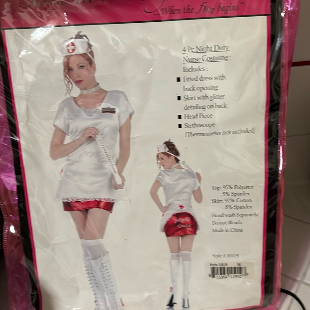 4 PC Night Duty N*rse Costume